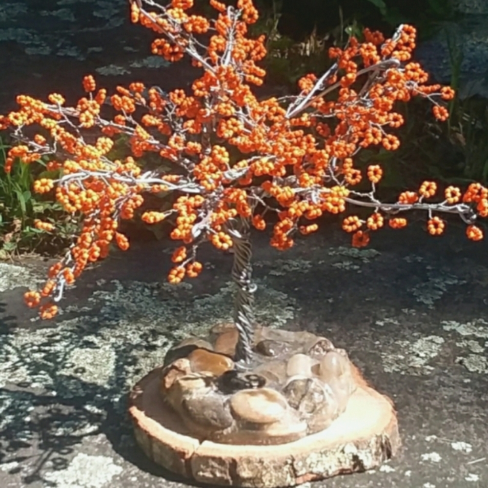 Handmade Tree Orange Fall House Decor